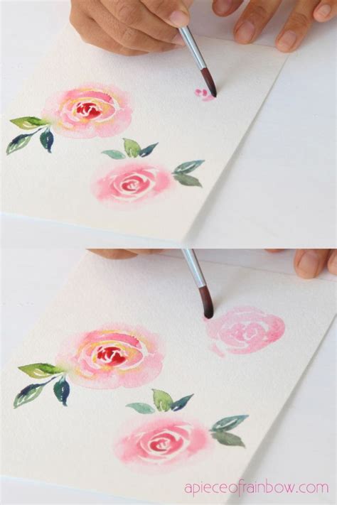 Easy Watercolor Rose Painting 3 Video Tutorials Watercolor Rose