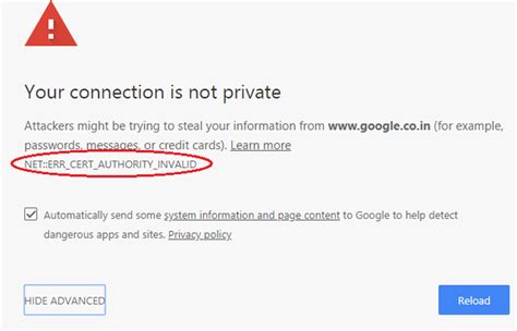 How To Fix Net Err Cert Authority Invalid Error On Google Chrome