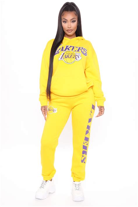 Nba On The Rebound Lakers Sweatpants Yellow Fashion Nova Pants