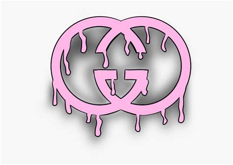 Gucci Guccilogo Drippyeffect Dripping Pink Freetoedit