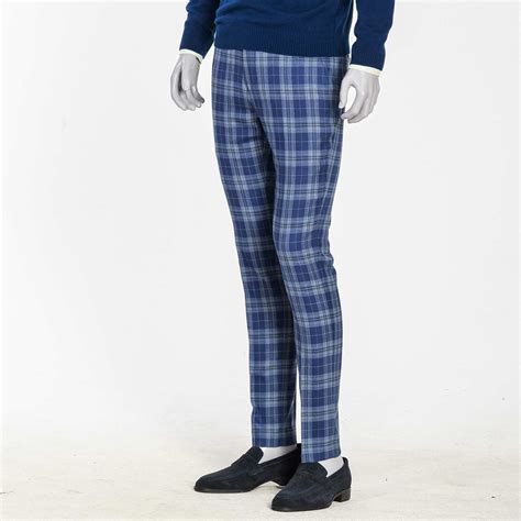 Blue Plaid Pants | OWNONLY