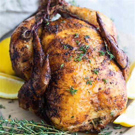 Place chicken in a roasting pan, and season generously inside and. How Long To Cook A Whole Chicken At 350 Per Pound : Perfect Roast Chicken Recipe Martha Stewart ...
