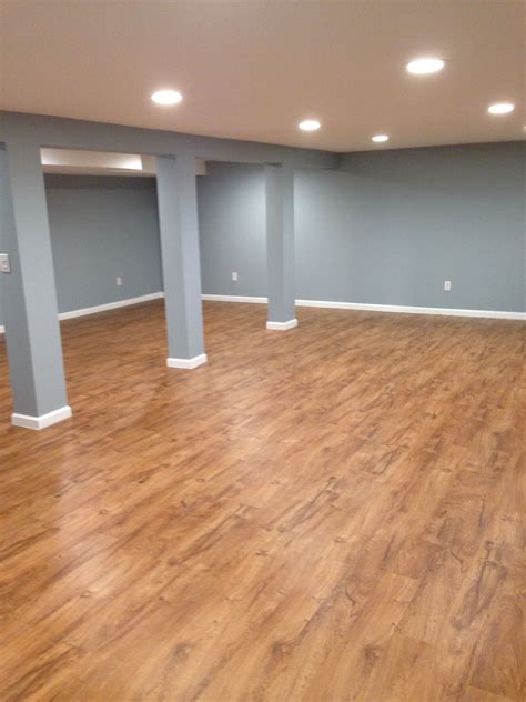 Our Basement With Resort Teak By Shaw Laminate Flooring Completed