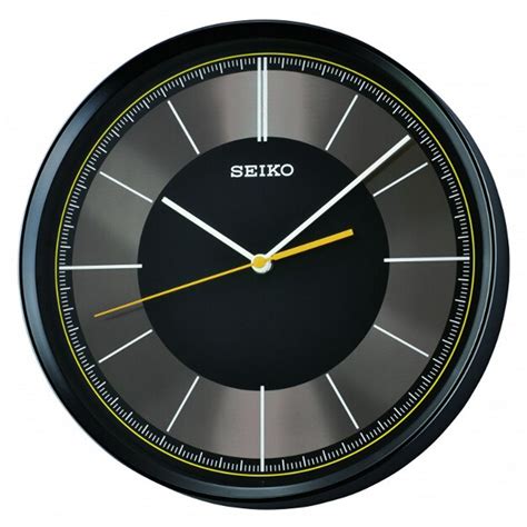 Seiko Black Dial Quiet Sweep Wall Clock Qxa612klh