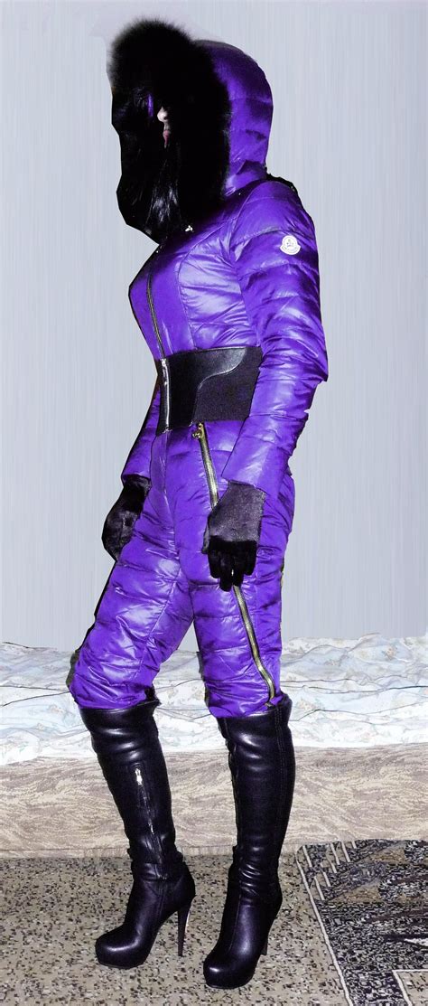Pin By Katherine Alexis On Sexy Overall Shiny Jacket Down Suit Snow Suit