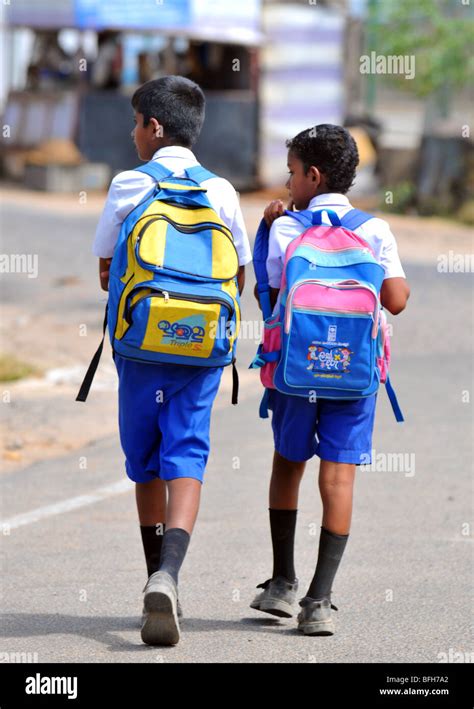 Sri Lanka Schoolboys Walk Home From School Sri Lanka Stock Photo Alamy