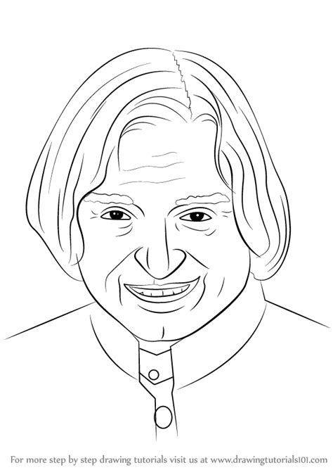 That's one small step for man, one giant leap. Step by Step How to Draw APJ Abdul Kalam ...