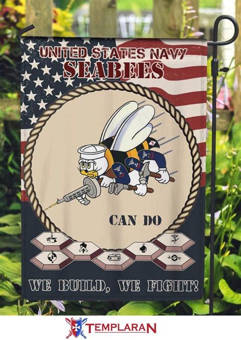 Us Navy Seabees Flag 3d Full Printing In 2022 Navy Seabees Us Navy