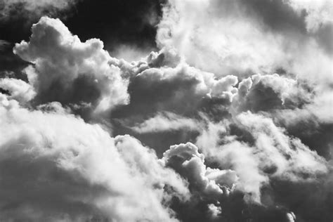 Black And White Sky With Building Storm Clouds Photo Poster Print
