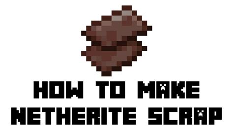 Minecraft How To Make Netherite Scrap Youtube