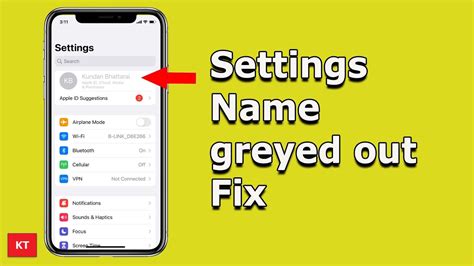 Iphone Settings Name Greyed Out How Do I Fix My Greyed Apple Id Youtube