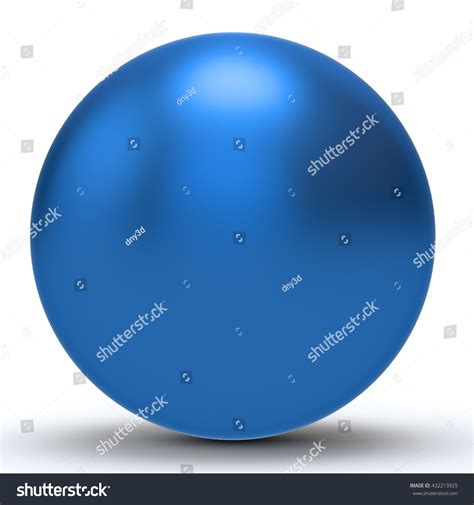 3d Blue Sphere On White Background Stock Illustration 432213925