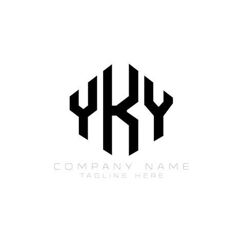 diseño de logotipo de letra yky con forma de polígono yky polígono y diseño de logotipo en
