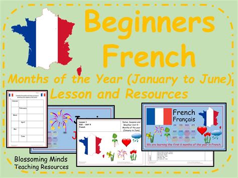 French Lesson And Resources Months Of The Year Teaching Resources