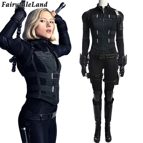 The infinity war black widow natasha romanoff cosplay costume outfits quality is really good. Avengers Infinity War black widow costume Carnival ...