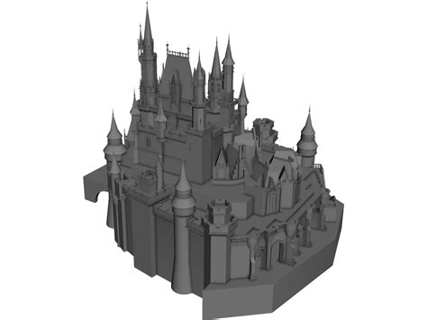 Disney Castle 3d Model 3d Cad Browser