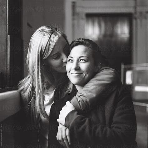 Young Lesbian Couple Embracing By Stocksy Contributor Rowena Naylor