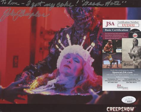 John Amplas Signed Creepshow 8x10 Photo Inscribed I Got My Cake