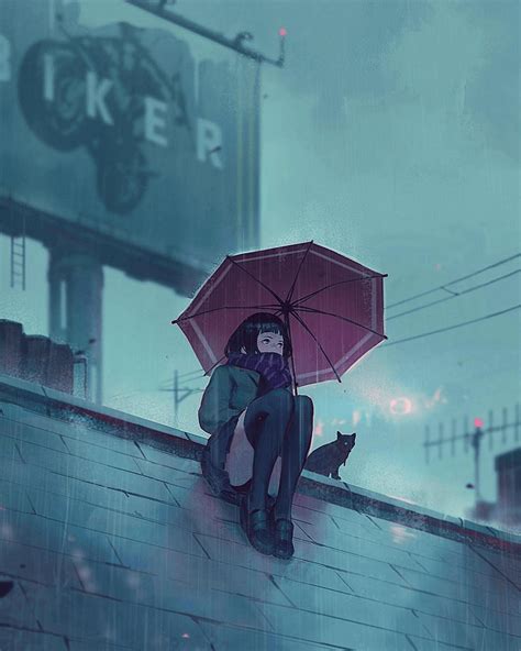Anime In The Rain