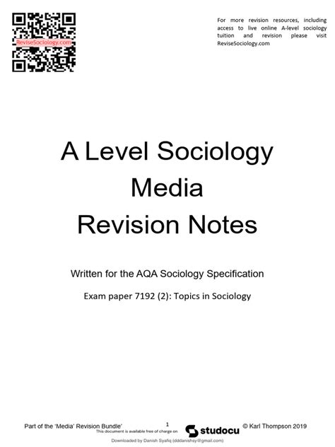 a level sociology media revision notes pdf mass media new media