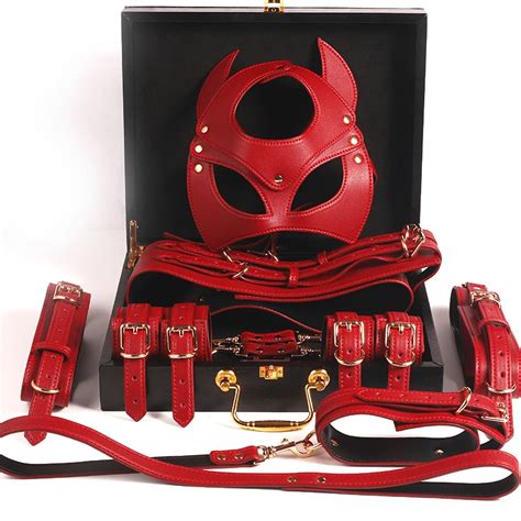 2022 High Quality Leather Sm Products Sex Toys Bdsm Sex Bondage Set Adult Games Handcuffs Gag