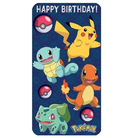 Happy Birthday Pokemon Birthday Card 250541 Character Brands