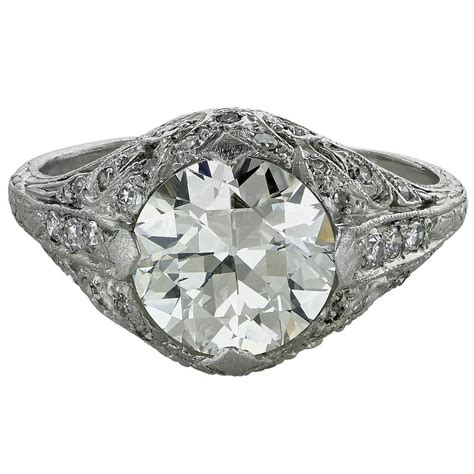 Part of our diverse antique. Art Deco 2.05 Carat Diamond Engagement Ring, circa 1930s ...