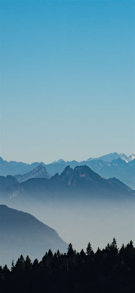 Mountains Wallpaper 4k Foggy Morning Serene Clear Sky Nature 429