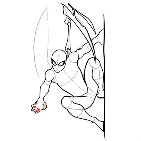 How To Draw The Superior Spider Man Sketchok Easy Drawing Guides In