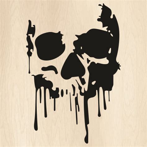 Skull Blood Cut File Per Silhouette Cricut Cameo Svg Png Dxf Etsy My