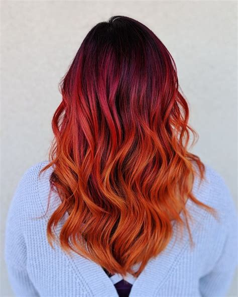 Fire Hair Fire Hair Hair Styles Orange Ombre Hair
