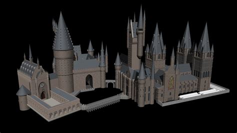 Hogwarts Kostenloses 3D Modell 3ds Obj Lwo Lws Free3D