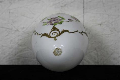 Antique Victorian Milk Glass Easter Egg Hand Blown Orante Painted