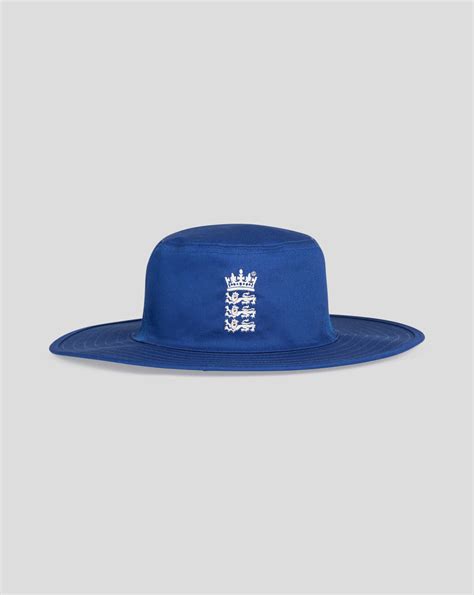 Blue England Cricket Odi Reversible Wide Brim Hat Castore