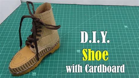 Diy How To Make A Shoe With Cardboard Youtube