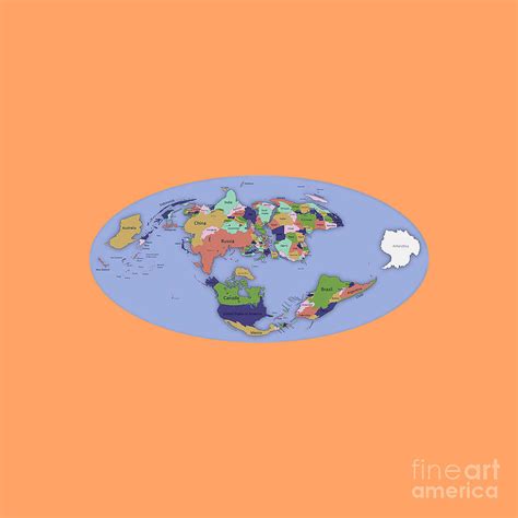 Alternative World Map Drawing By Mary S Roberts Pixels
