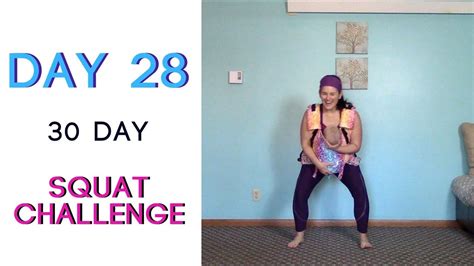 【day 28】30 Day Squat Challenge 100 Daily Squats Babywearing