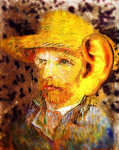 Vincent Van Gogh Self Portrait With Extra Large Ear Digital Art By