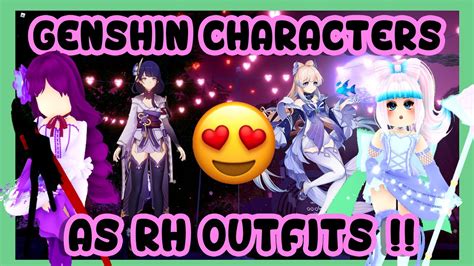 Dressing Up As Genshin Characters Royale High Dale Cyrille🍩 Youtube