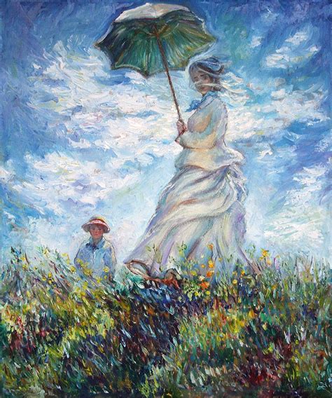 Woman With Unbrella Monet Umbrella Painting Umbrella Art Art Painting