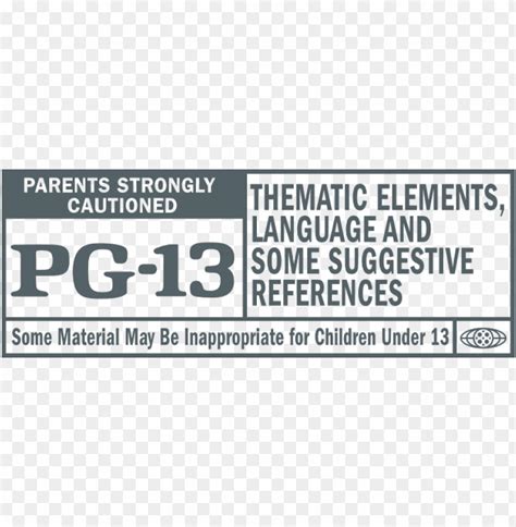 Rating Pg 13 Rating Box Png Image With Transparent Background Toppng
