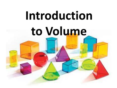 Ppt Introduction To Volume Powerpoint Presentation Free Download