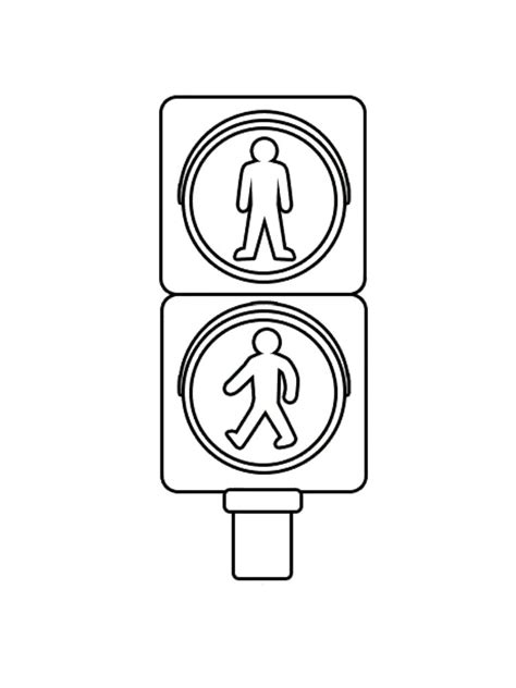 Traffic Light Coloring Pages Free Printable Traffic Light Coloring Pages