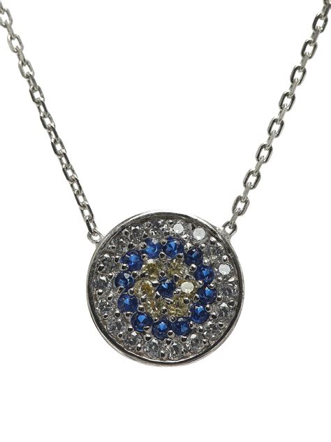 Cz Evil Eye Pendant Necklace In Cubic Zirconia The Dessy Group