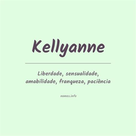 Significado Do Nome Kellyanne