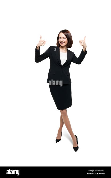 Successful Smiling Business Woman Isolated Over White Stock Photo Alamy
