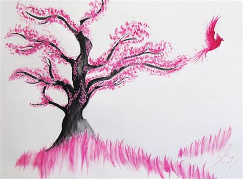 Cherry Blossom Tree Drawing Pencil Tree Drawings Art Ideas