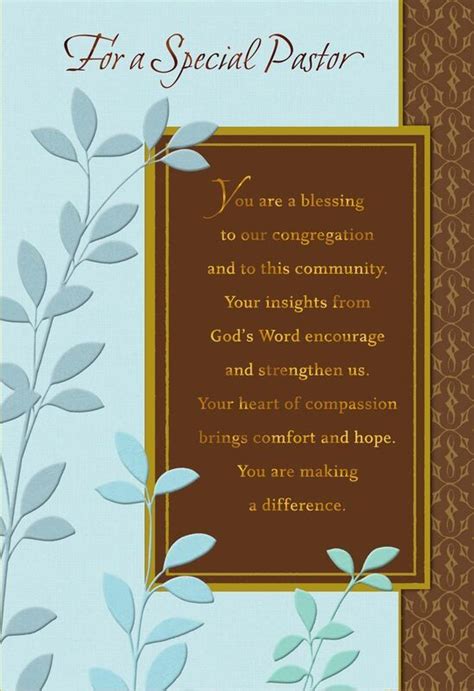 Youre A Blessing Pastor Anniversary Card In 2020 Pastors