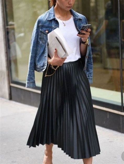 long black pleated skirt outfit sandie hickson