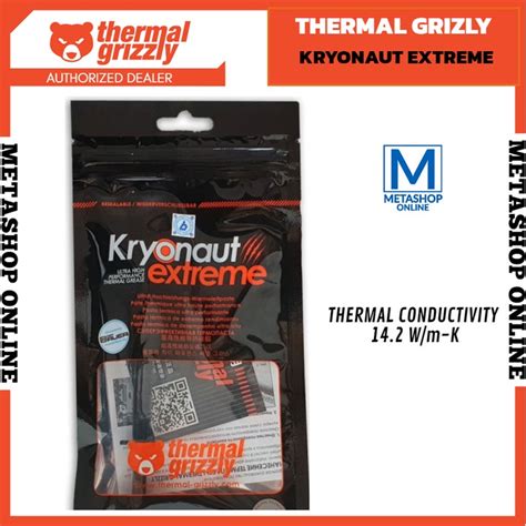 Jual Thermal Grizzly Kryonaut Extreme Thermal Paste Gram Gr Pasta Grease Shopee Indonesia